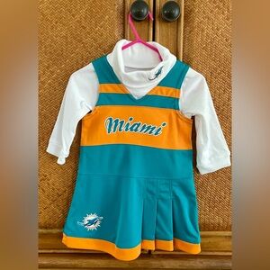 NFL- Miami dolphins toddler outfit